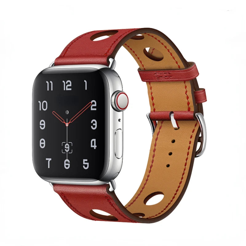 Genuine Leather Bracelet Strap For Apple Watch Band 45mm 49mm 41mm 44mm 42mm 40mm band iWatch Ultra/2 10 42/46mm 9 8 7 6 5 4 SE